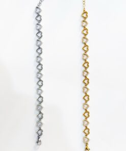 Bracciale cuore brillante